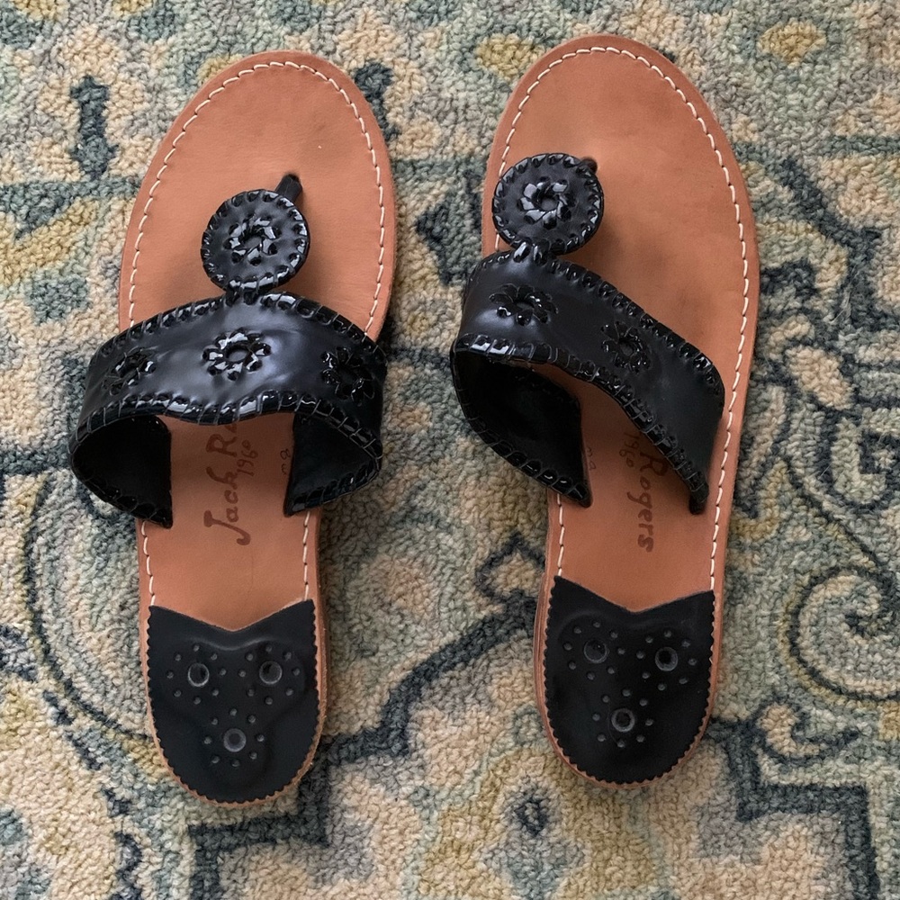 Black Jack Rogers with Patent Whipstitching